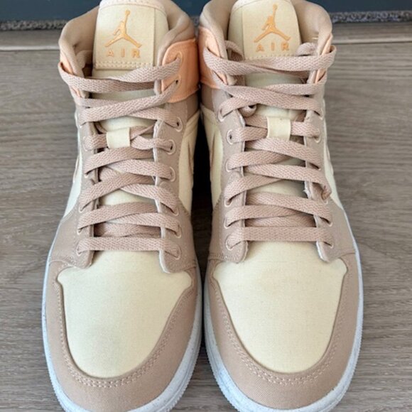 AIR JORDAN 1 Mid SE "Canvas Khaki" Sneakers- LIMITED Release- Women's Size 9 - Picture 9 of 11